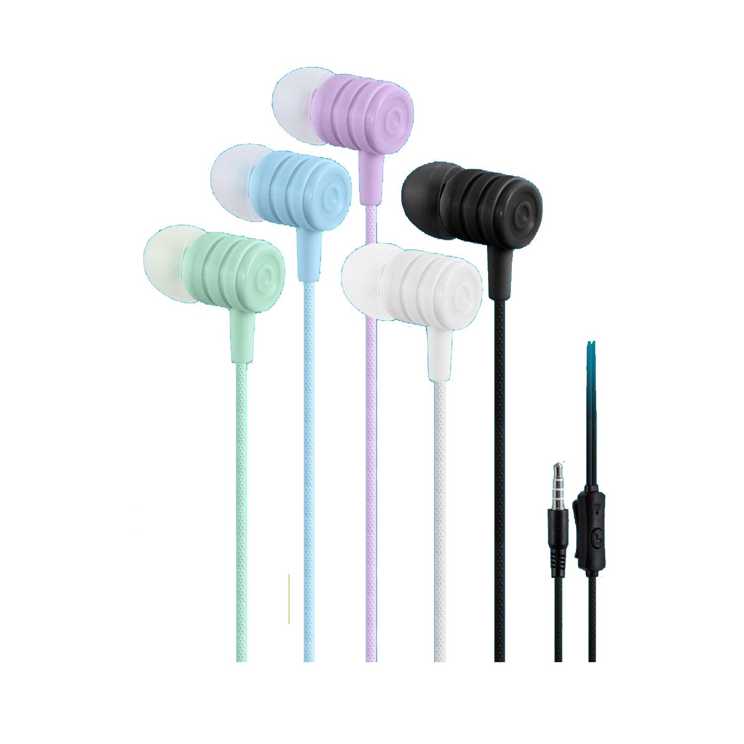 Tiger E5 Colorful Extra Bass Headphone with Mic, Candy Styled Ear Design