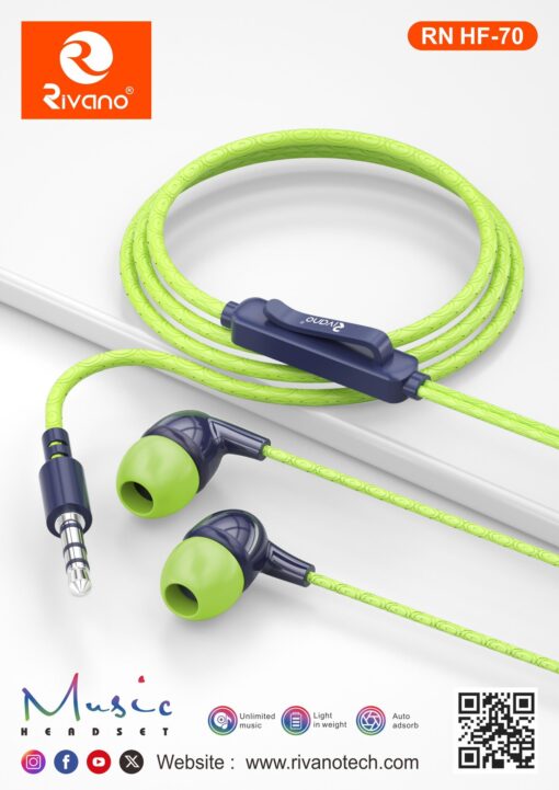 Rivano HF70 Headset with Mic
