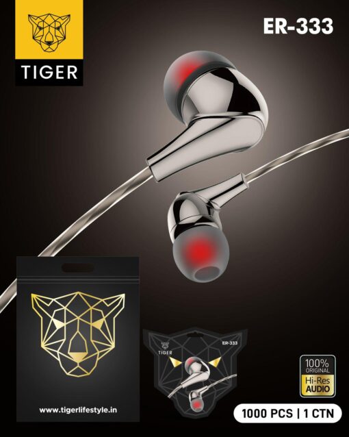 Tiger Heavy Wire Headset with Mic | Super Bass | ER-333