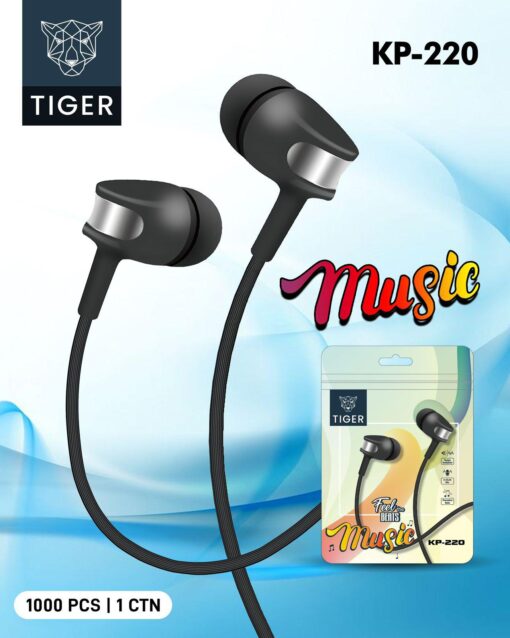 Tiger Heavy Wire Headset with Mic | Lining Wire | Super Bass | KP-220