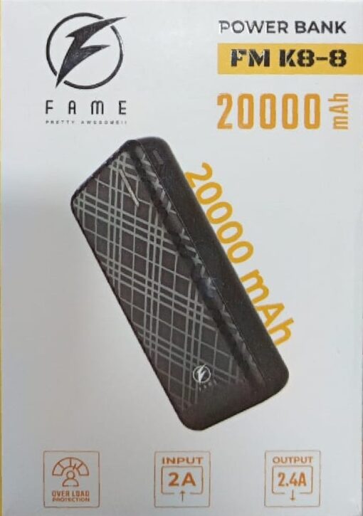 Fame 20000mah Power Bank | 6 Months Warranty