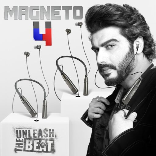 Warranty Gaming Mode Bluetooth Neckband | LandMark Magneto 4 | Type-C Charging - Image 3