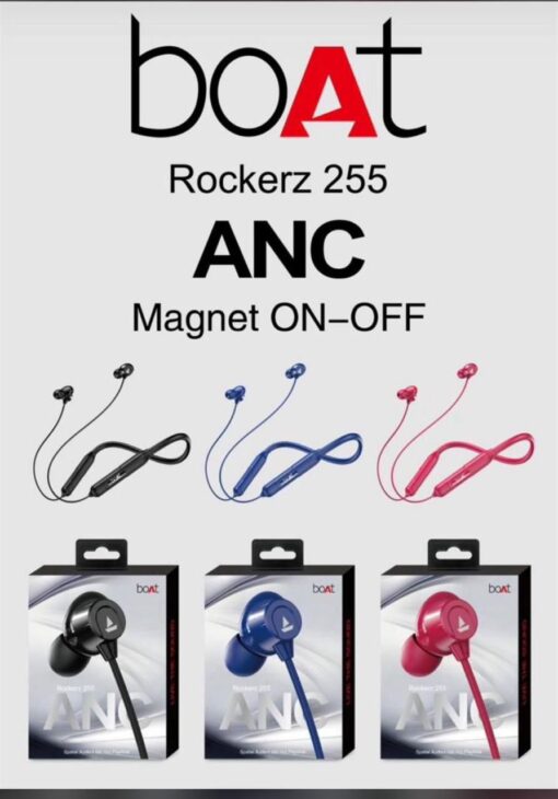 Boat 255 ANC Bluetooth Neckband | Magnetic On/Off - Image 3