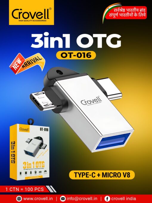 2in1 OTG Metal Connector for Type-C and Micro USB