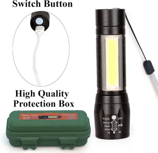 Mini Torch Light Rechargeable Micro USB - Image 2
