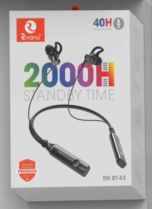 Warranty Rivano Bluetooth Neckband RN BT-53 | 40 Hours Music time | Type-C Charging